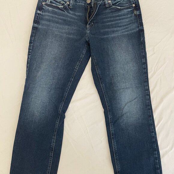 Silver Elyse Straight Crop Jeans, medium/dark blue, size 29 - Picture 5 of 8